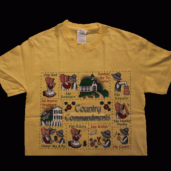 Country Commandments Yellow